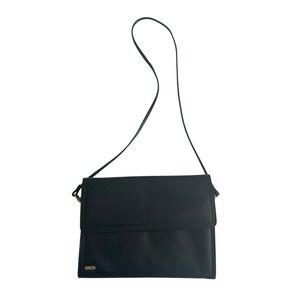 Vintage PHILLIPPE Dark Navy Blue Leather Shoulder Cross Body‎ Purse Bag